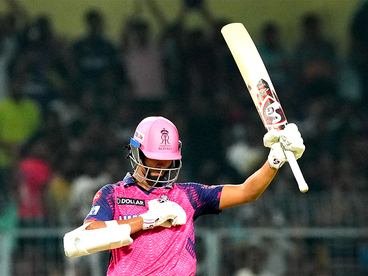 Rajasthan Royals batter Yashasvi Jaiswal celebrates after winning Photos - Sakshi17