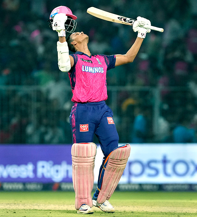 Rajasthan Royals batter Yashasvi Jaiswal celebrates after winning Photos - Sakshi25