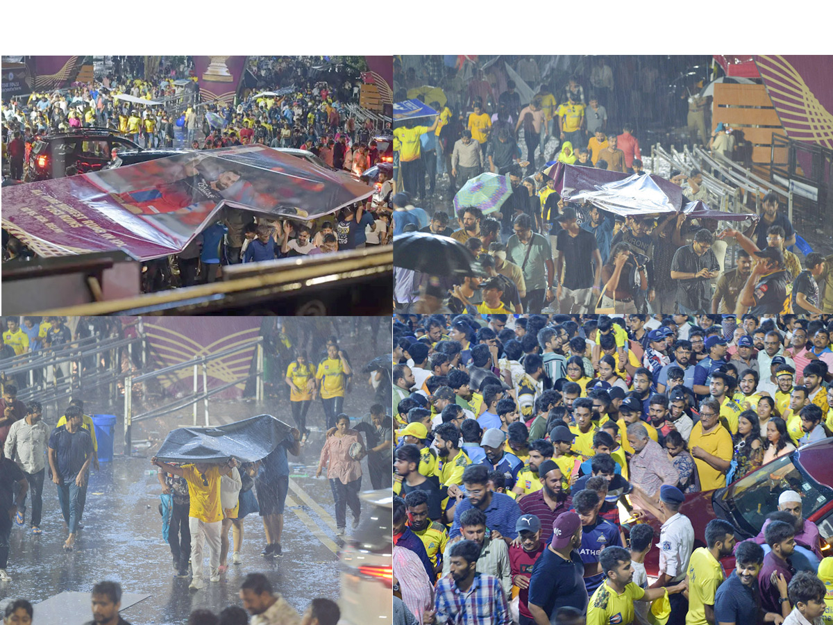 IPL Final Match Fans Disappointed Due to Heavy Rain Photos - Sakshi2