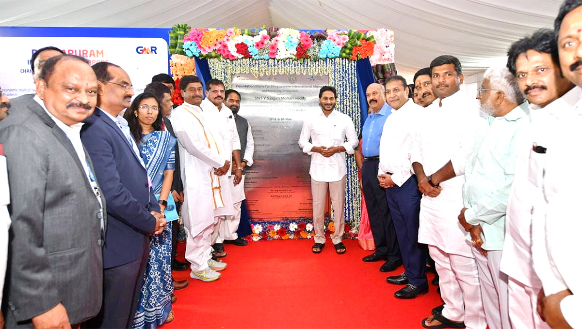 CM YS Jagan Lays Foundation Stone For Bhogapuram Airport Photos - Sakshi11