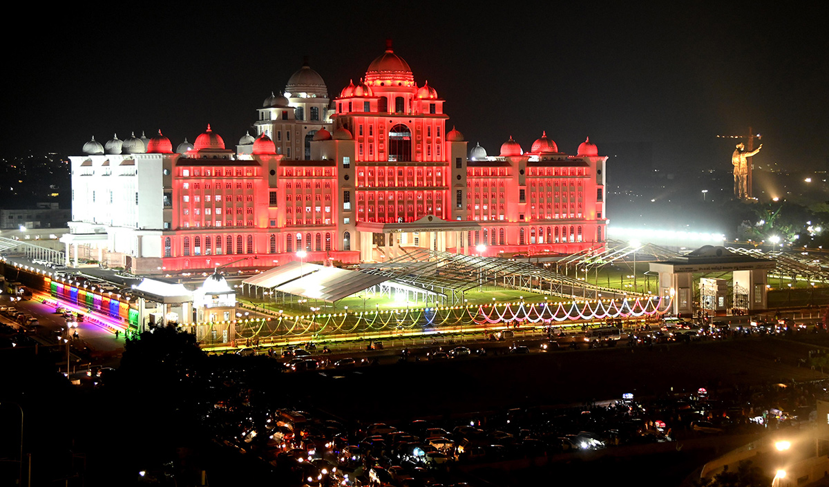 Decade celebrations Secretariat Martyrs' memorial in electric lights  - Sakshi14