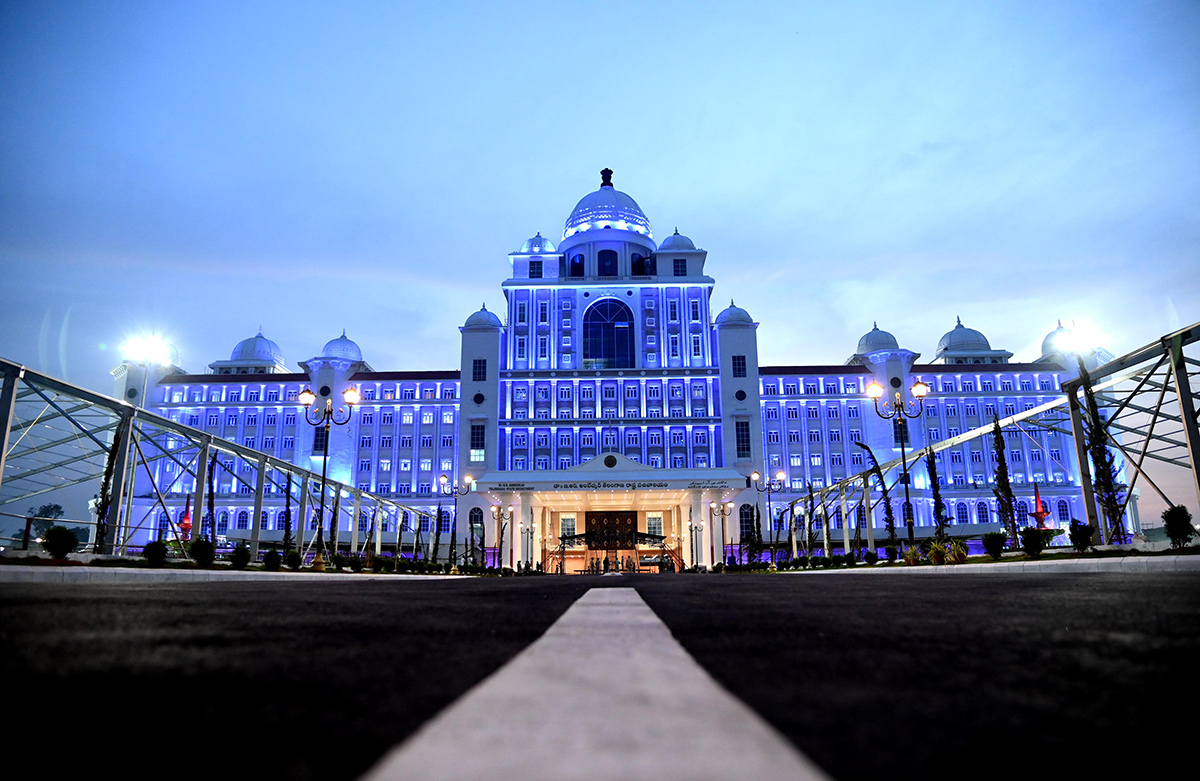 Decade celebrations Secretariat Martyrs' memorial in electric lights  - Sakshi4