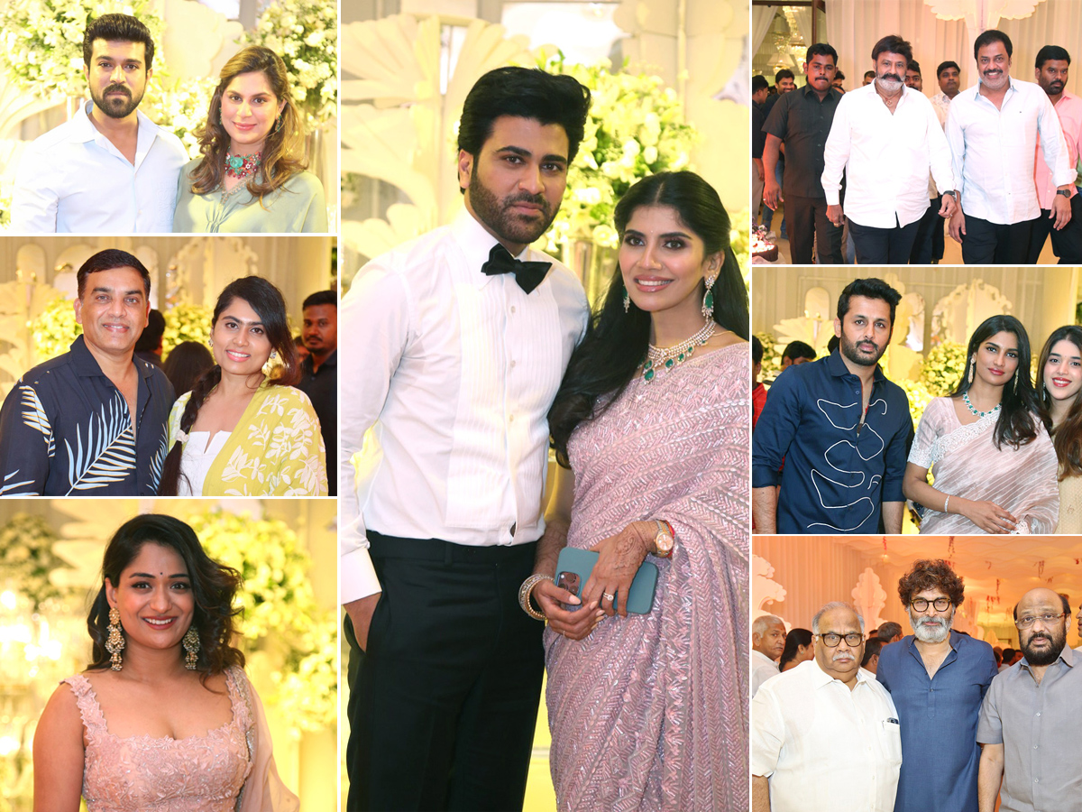 tollywood celebrities at sharwanand wedding reception function at hyderabad - Sakshi1