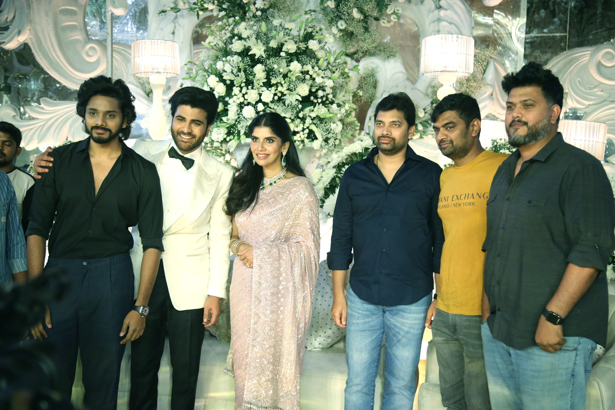 tollywood celebrities at sharwanand wedding reception function at hyderabad - Sakshi7