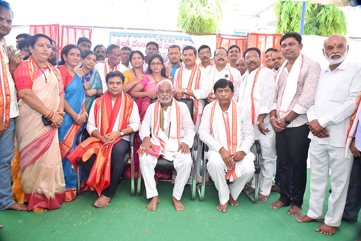 KTR Laying Foundation Stone for Re Construction of Sri Venugopala Swami Temple - Sakshi14