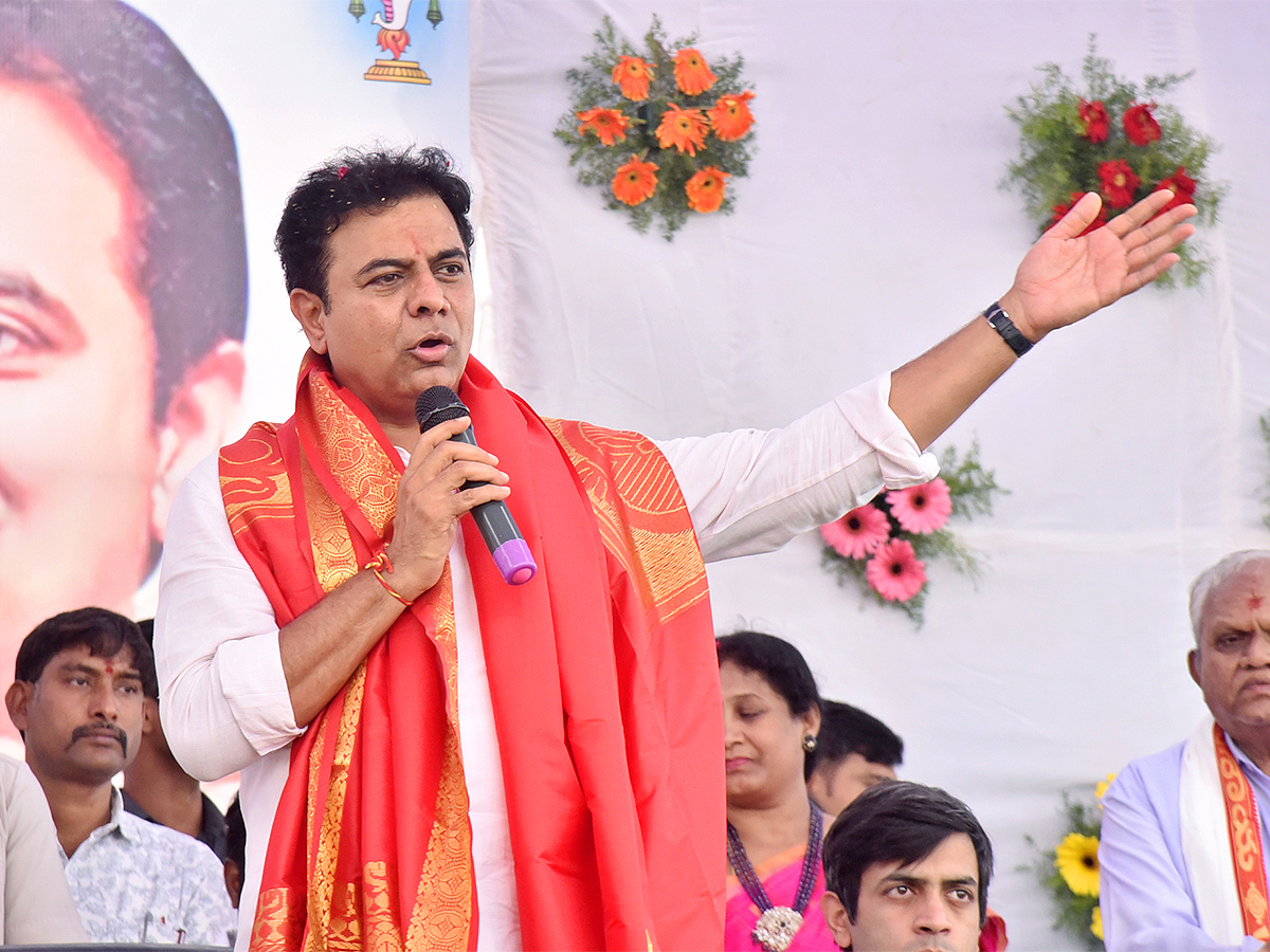 KTR Laying Foundation Stone for Re Construction of Sri Venugopala Swami Temple - Sakshi26