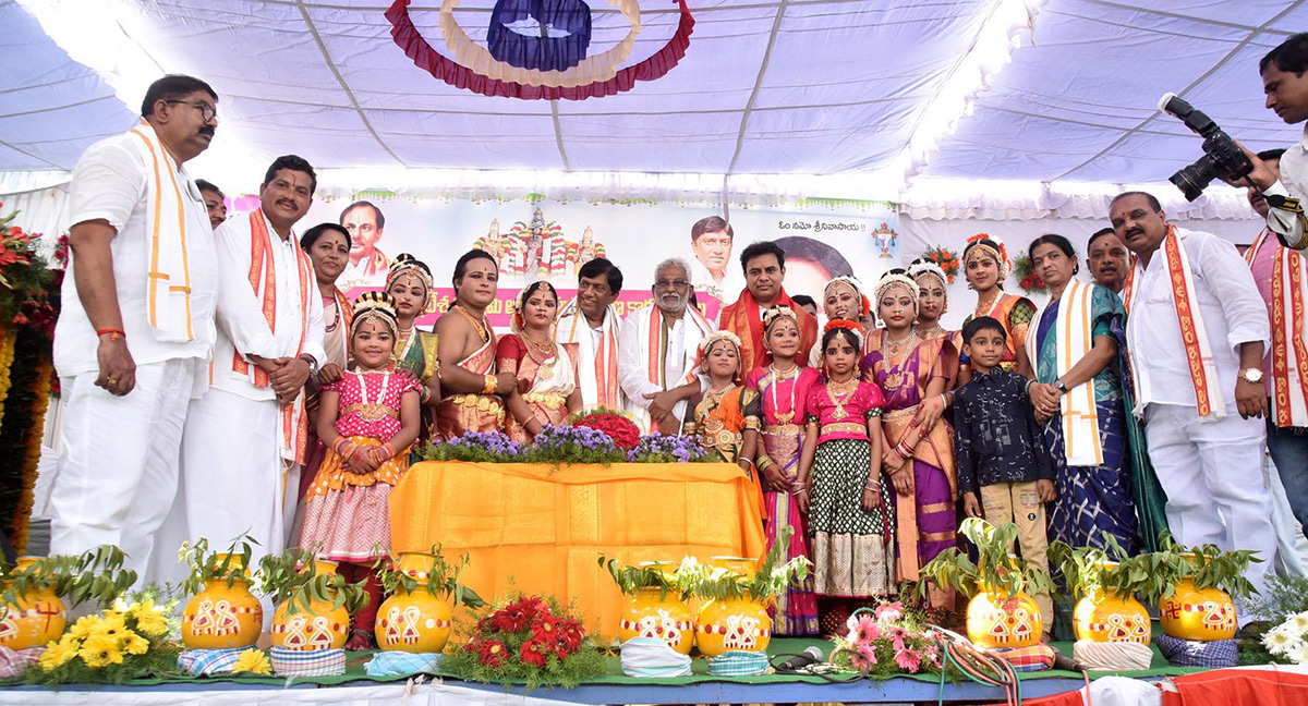 KTR Laying Foundation Stone for Re Construction of Sri Venugopala Swami Temple - Sakshi30