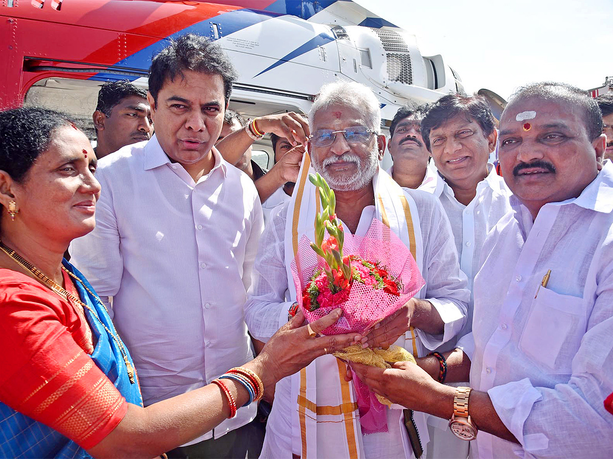 KTR Laying Foundation Stone for Re Construction of Sri Venugopala Swami Temple - Sakshi6