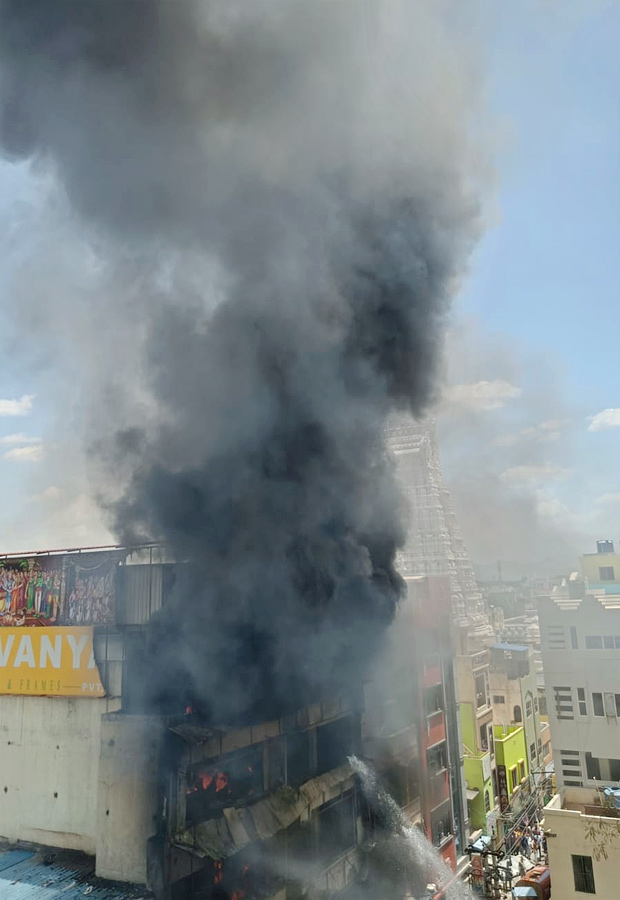 Massive fire breaks out near Govindaraja Swamy temple At Tirupati Photos - Sakshi2