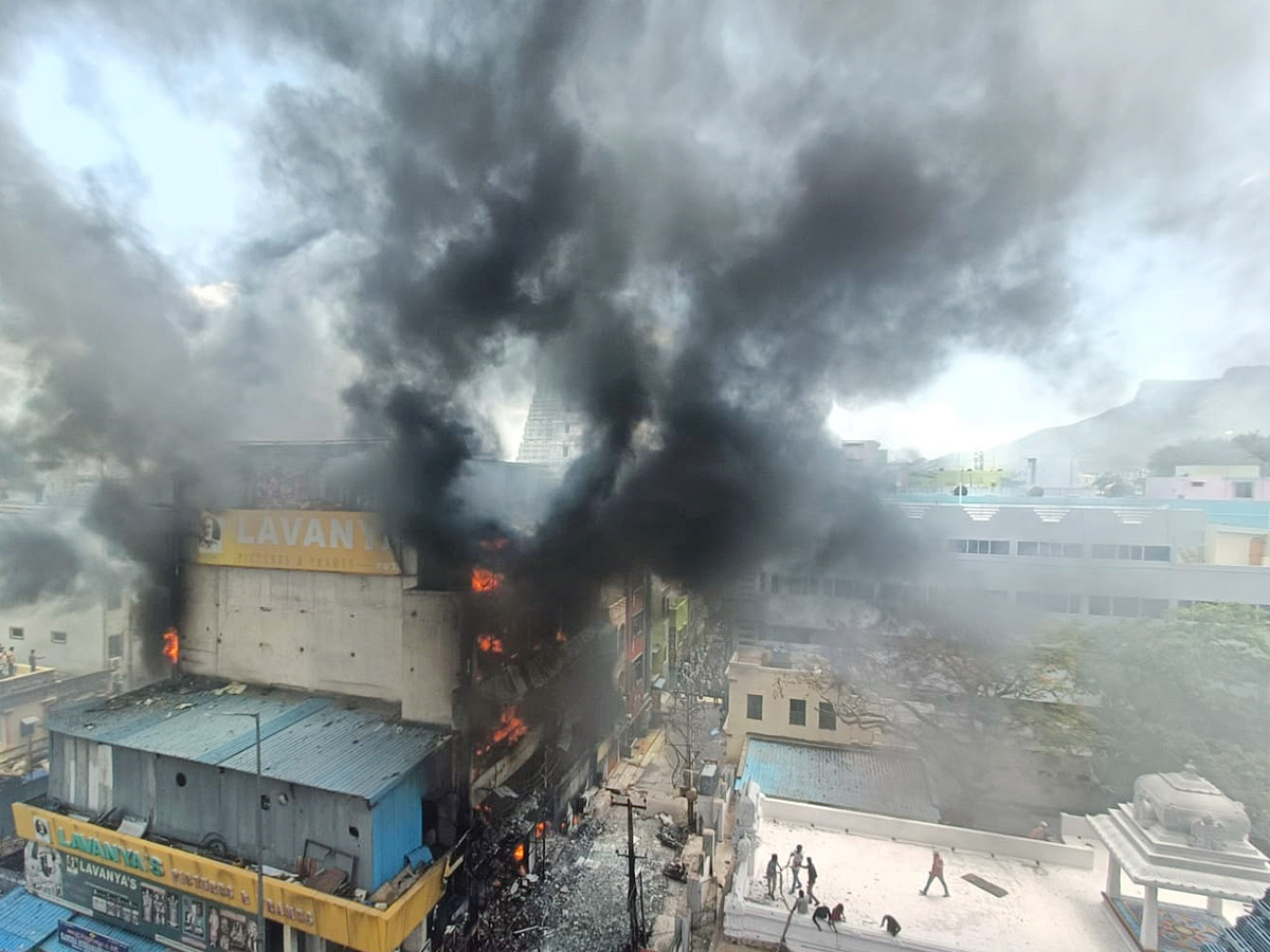 Massive fire breaks out near Govindaraja Swamy temple At Tirupati Photos - Sakshi7