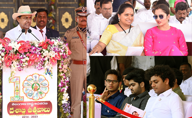 CM KCR At Telangana Formation Day 2023 Celebrations - Sakshi1