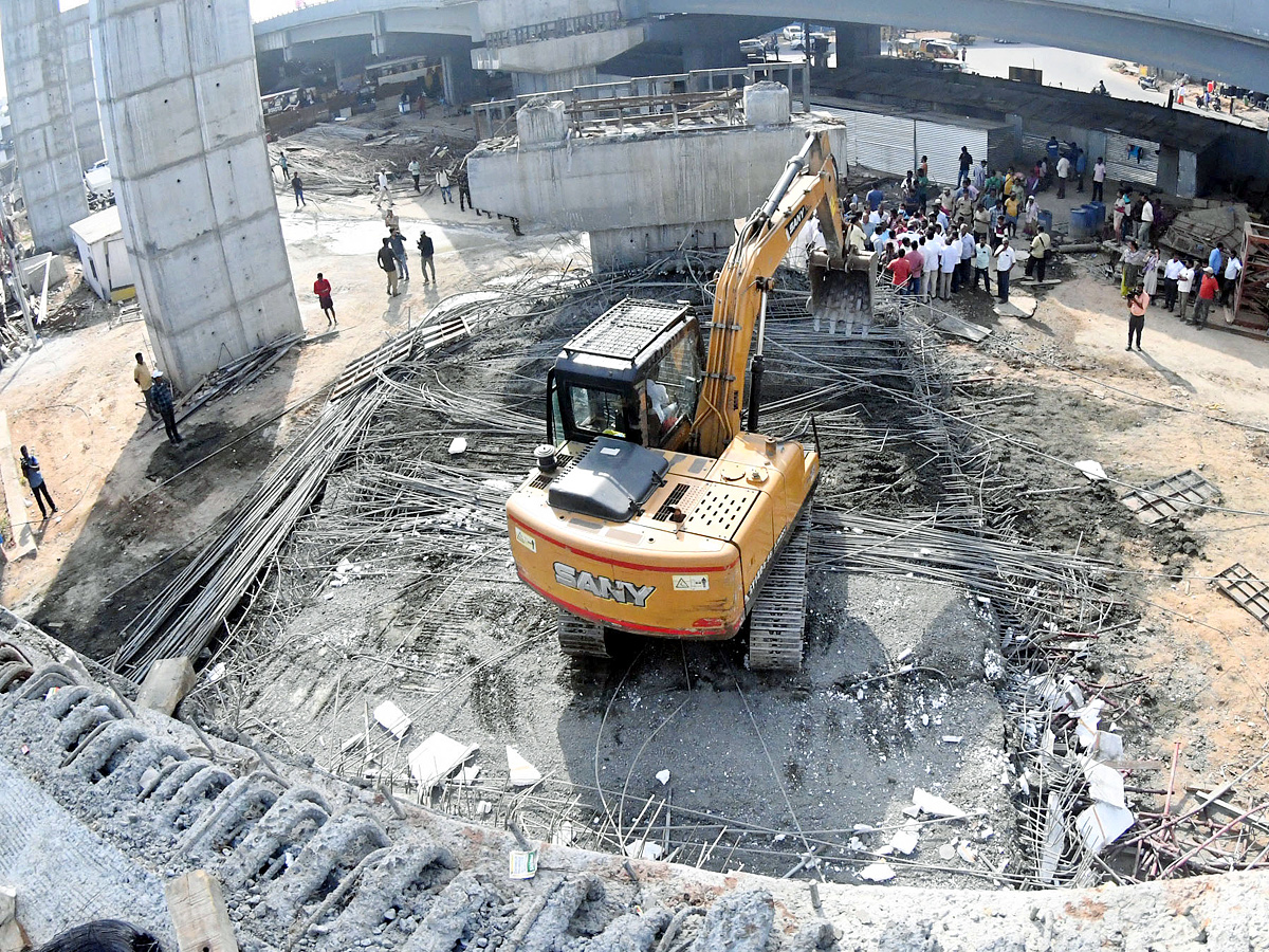 Under Construction Fly Over Collapsed in LB Nagar Photos - Sakshi3