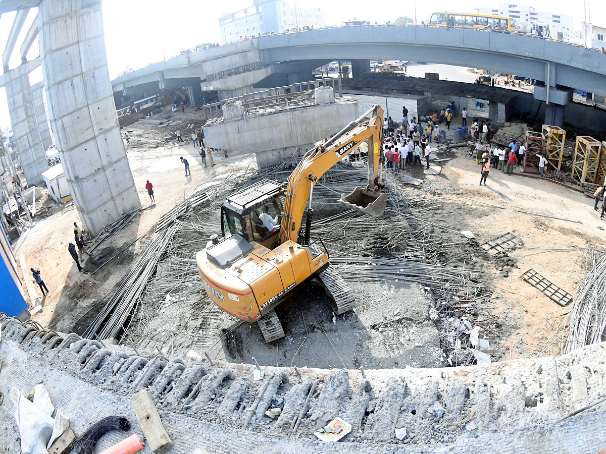 Under Construction Fly Over Collapsed in LB Nagar Photos - Sakshi4