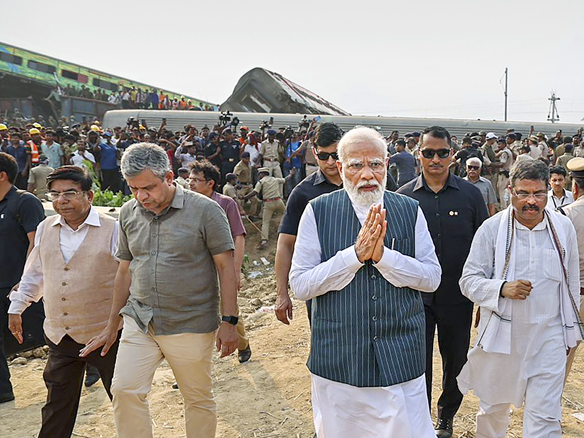 PM Modi arrives in Balasore to take stock of situation Photos - Sakshi2