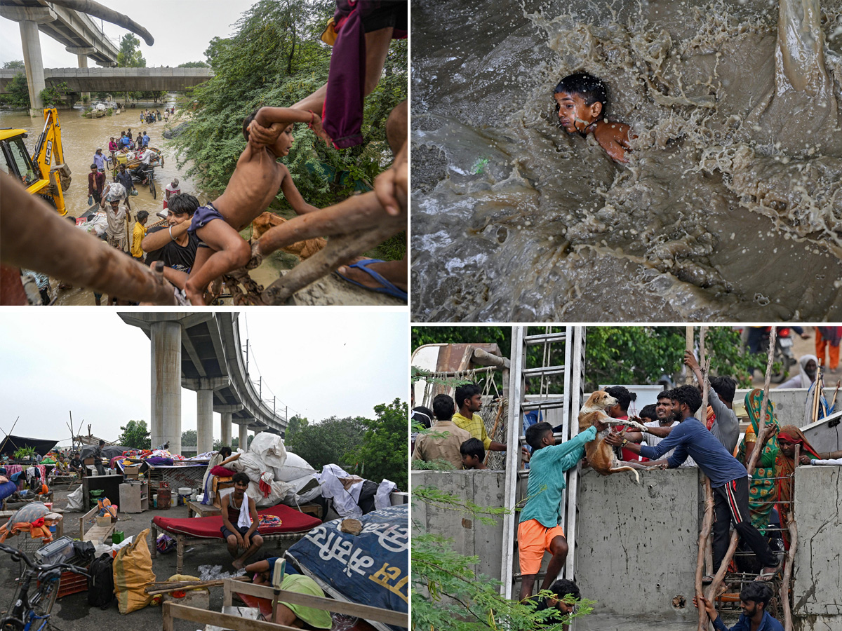 Yamuna Breaches Danger Level Waterlogging in Parts of Delhi Photos - Sakshi1