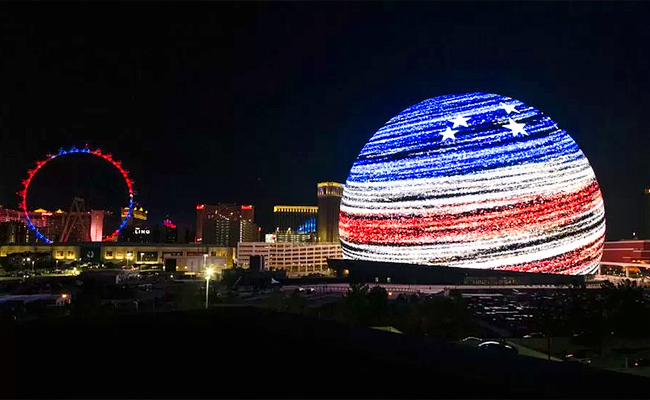  Las Vegas Sphere transform into Earth Mars and the moon PHotos - Sakshi2