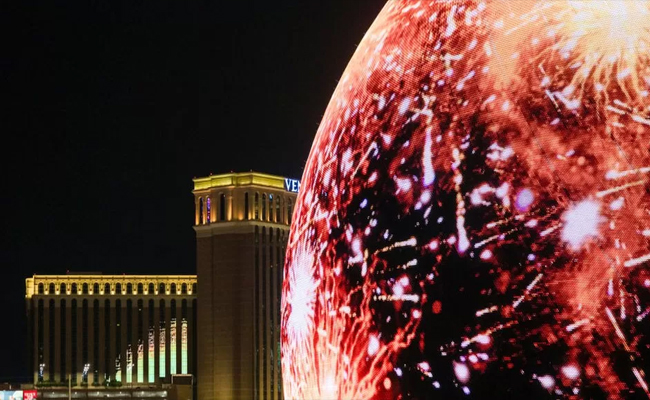  Las Vegas Sphere transform into Earth Mars and the moon PHotos - Sakshi4