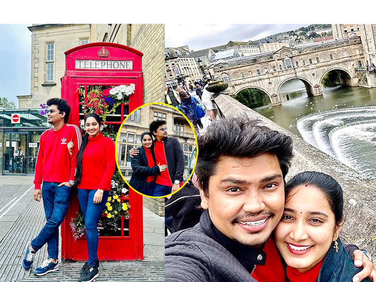 Jabardasth Kevvu Karthik With His Wife Srilekha HONEYMOON  In UK PHotos - Sakshi1