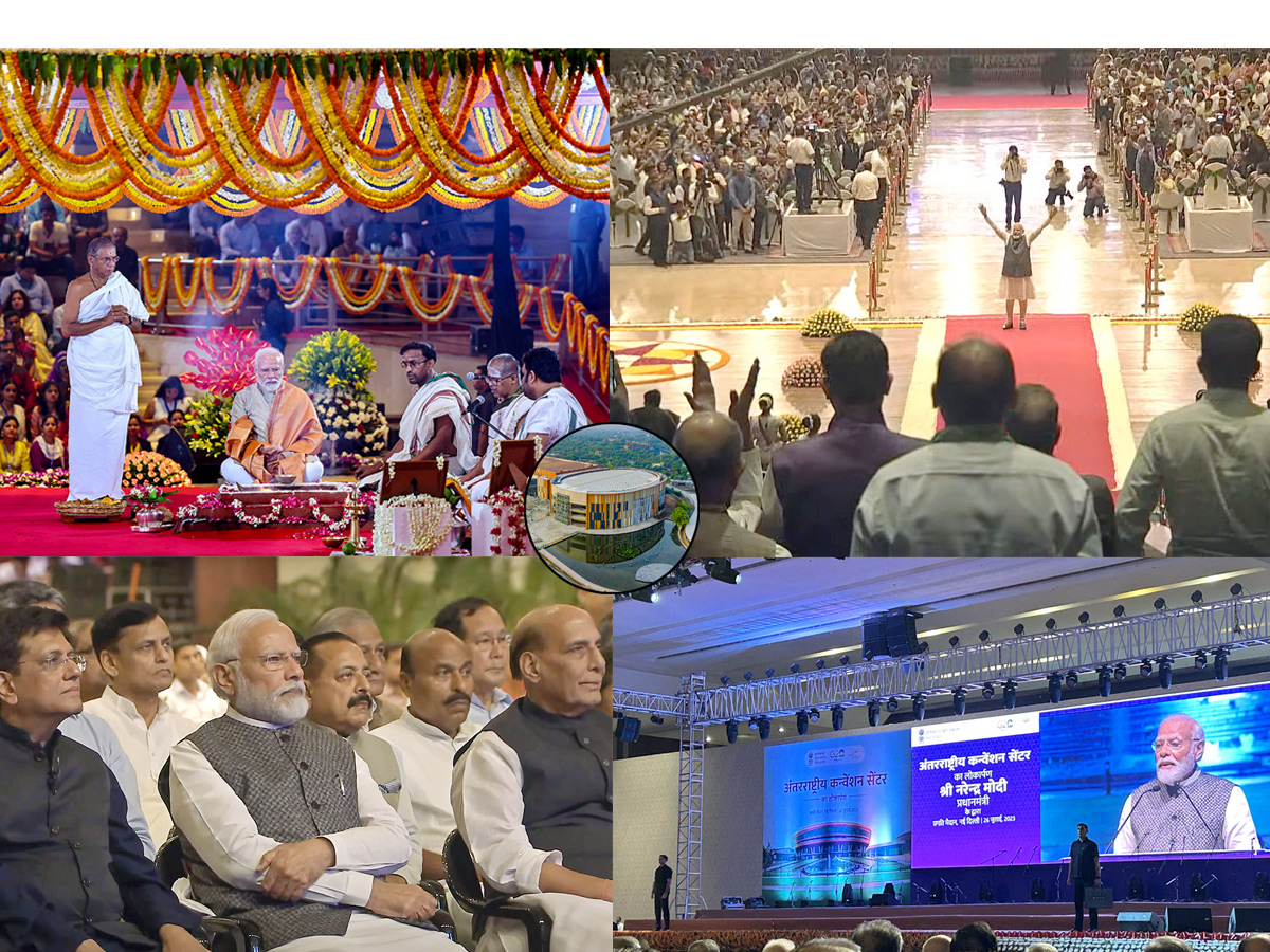 PM Modi inaugurates IECC Complex in Pragati Maidan At Delhi Photos - Sakshi1