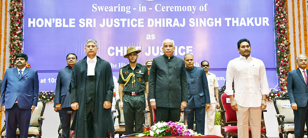 AP High Court CJ Justice Dhiraj Singh Thakur Oath Event Photos - Sakshi16