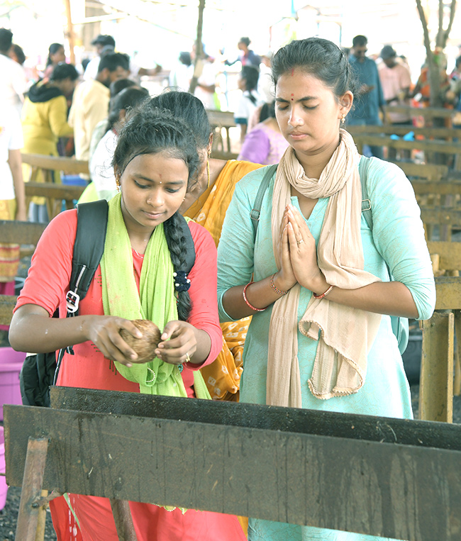 Huge Devotees take part in Simhachalam Giri Pradakshina Pics - Sakshi24