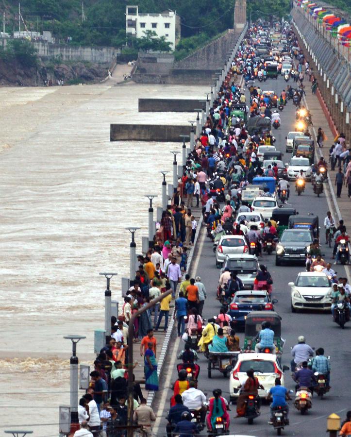 Flood Warning at Prakasam Barrage - Sakshi15