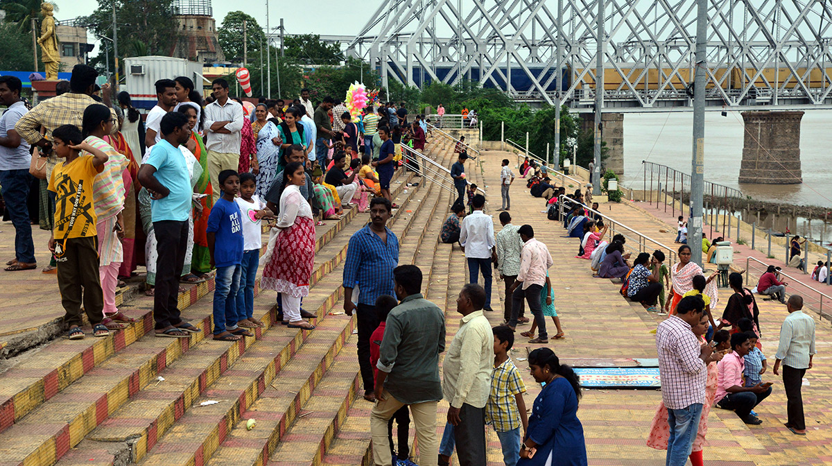 Flood Warning at Prakasam Barrage - Sakshi3