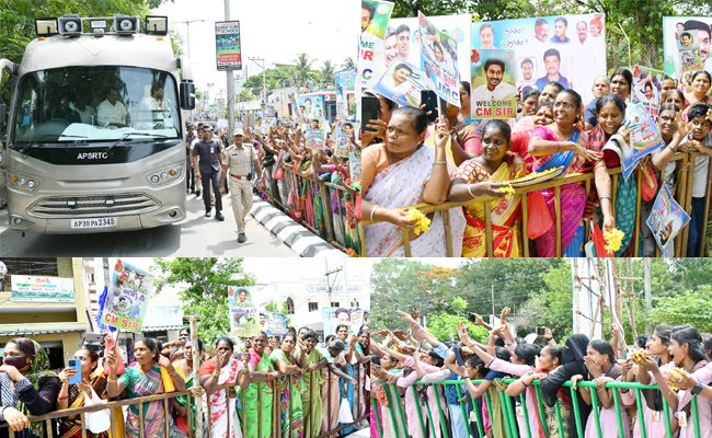 CM Jagan Convoy Receives Grand Welcome at Chittoor Photos - Sakshi1