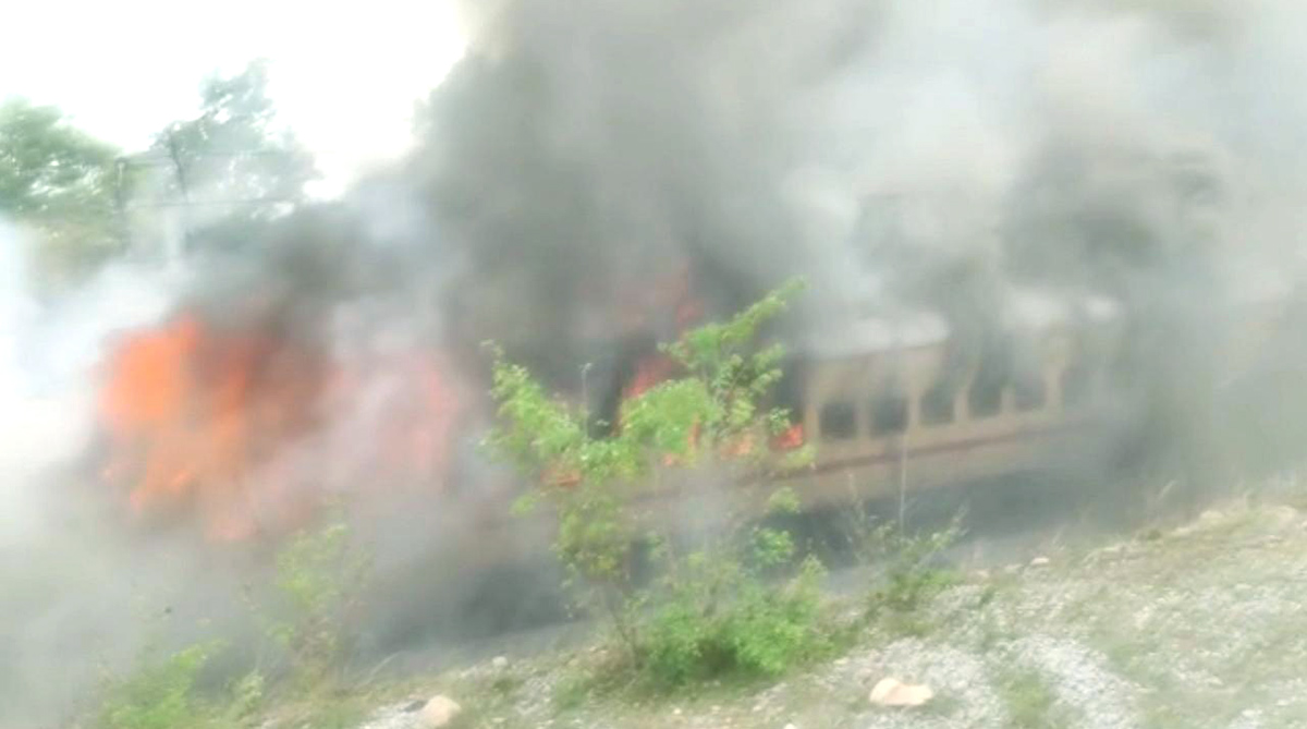 Falaknuma Express train catches fire near Hyderabad - Sakshi13