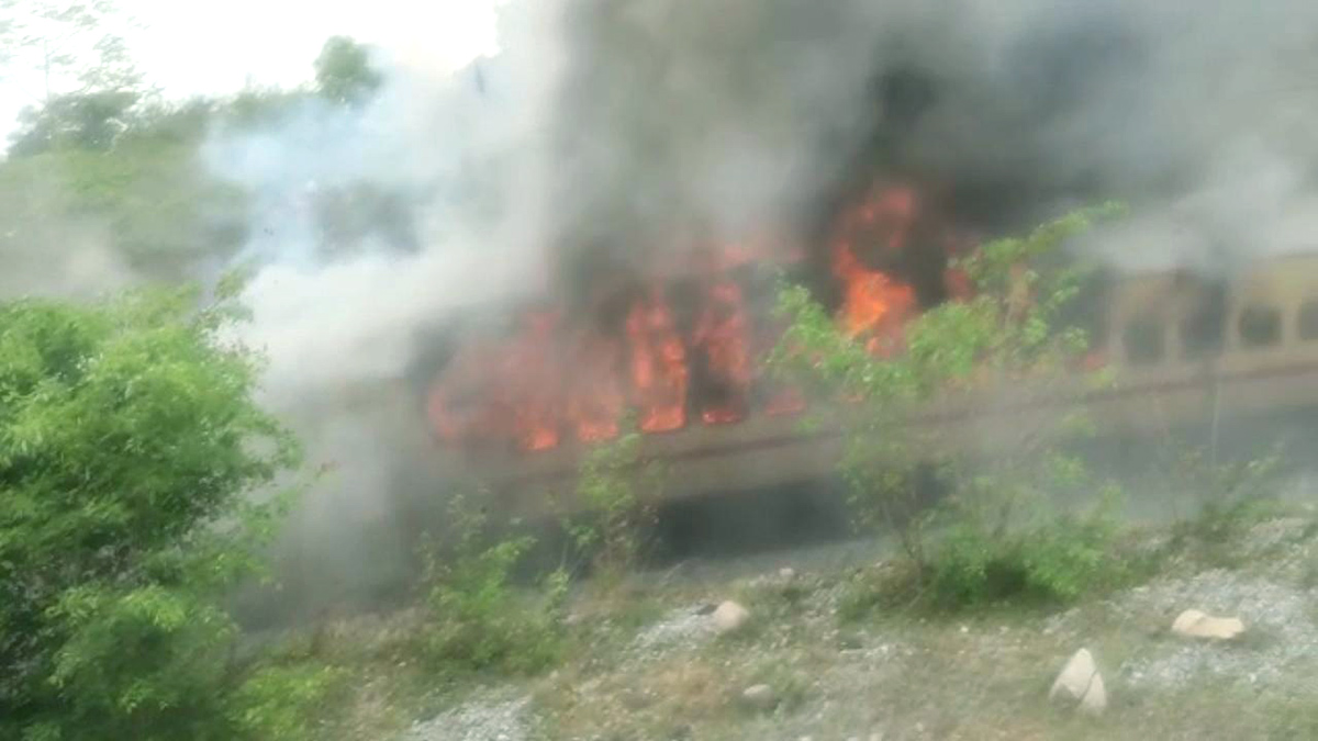 Falaknuma Express train catches fire near Hyderabad - Sakshi14