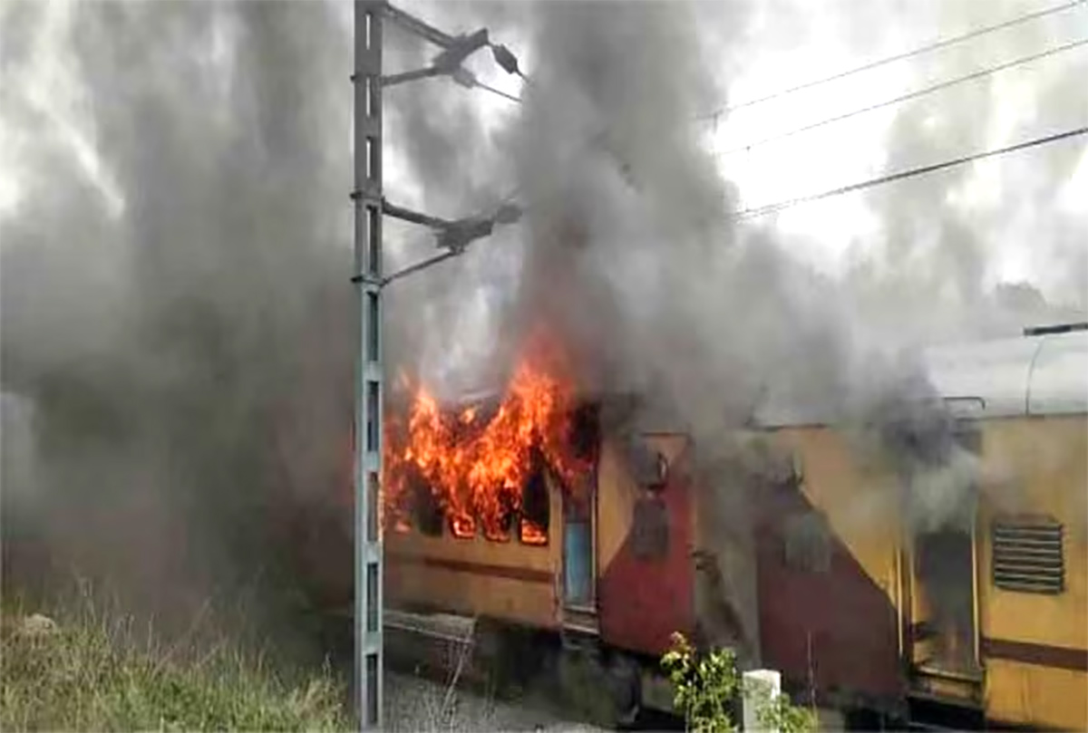 Falaknuma Express train catches fire near Hyderabad - Sakshi16