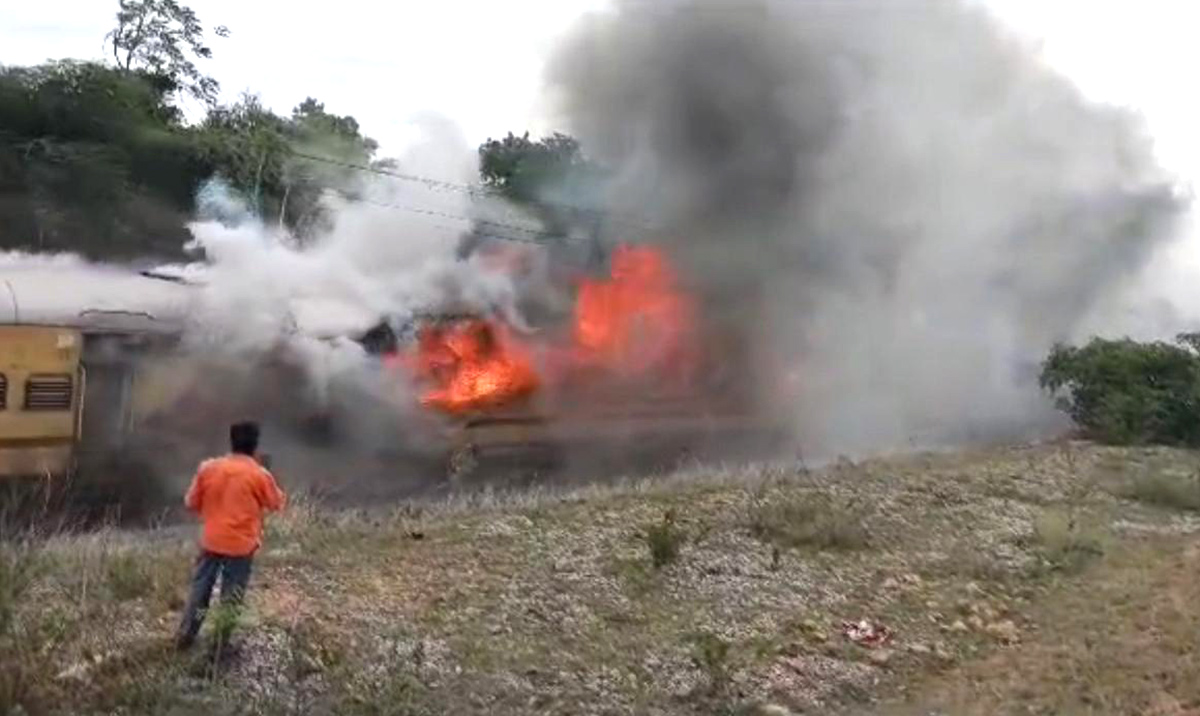 Falaknuma Express train catches fire near Hyderabad - Sakshi6