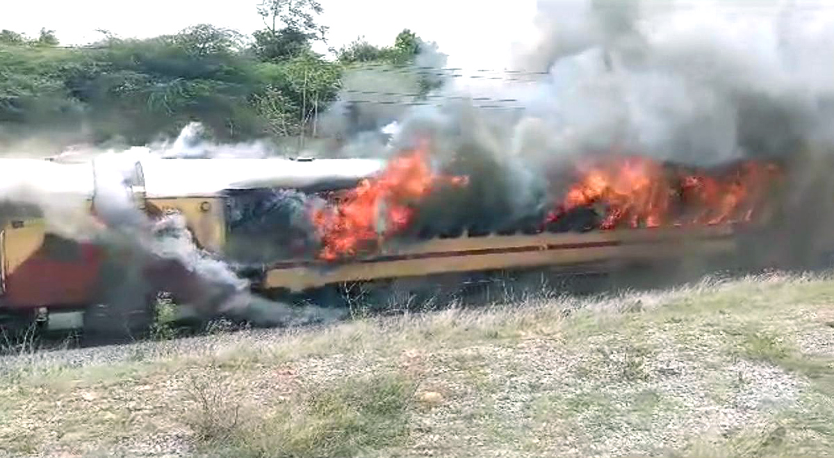 Falaknuma Express train catches fire near Hyderabad - Sakshi8