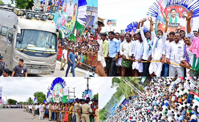 CM Jagan Convoy Receives Grand Welcome at Kalyandurgam Photos - Sakshi1