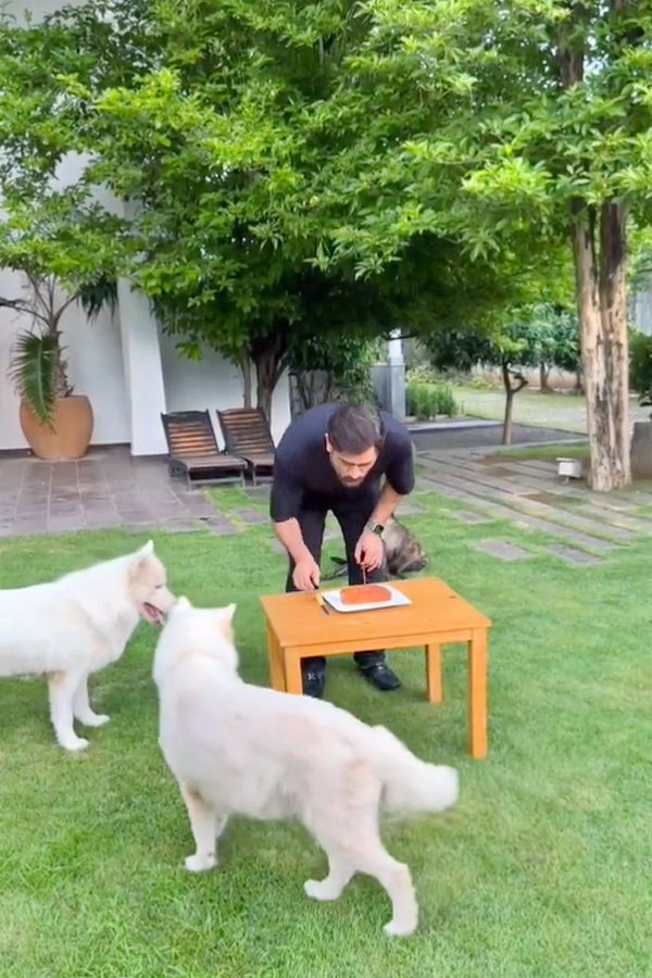 MS Dhoni celebrates 42nd birthday with pet dogs in Ranchi Photos - Sakshi6