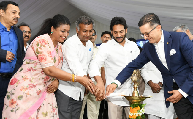 CM YS Jagan Participates in Oberoi Hotel Foundation Stone Program Photos - Sakshi1