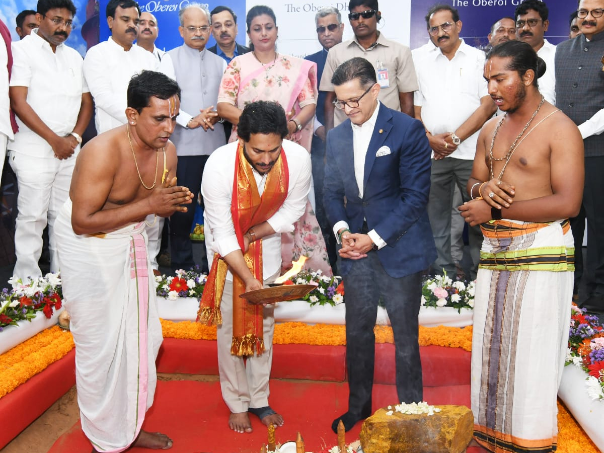 CM YS Jagan Participates in Oberoi Hotel Foundation Stone Program Photos - Sakshi3