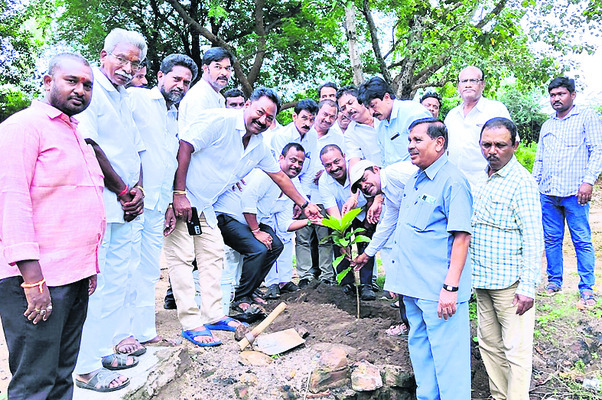 మేజర్‌ పంచాయితీ వడ్డాదిలో 
మొక్కలు నాటుతున్న వైఎస్సార్‌సీపీ నాయకులు 1