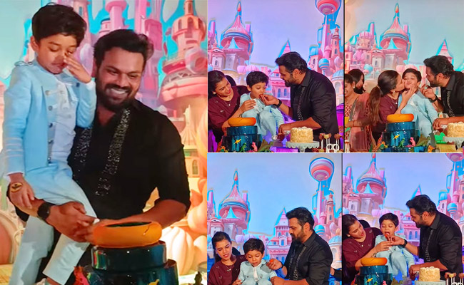 Manchu Manoj and Bhuma Mounika Reddy son birthday celebrations with family Photos - Sakshi1