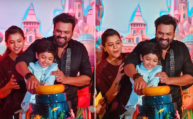 Manchu Manoj and Bhuma Mounika Reddy son birthday celebrations with family Photos - Sakshi2