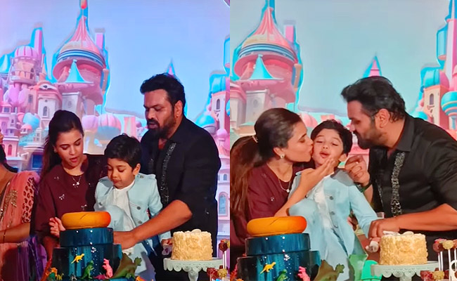 Manchu Manoj and Bhuma Mounika Reddy son birthday celebrations with family Photos - Sakshi7