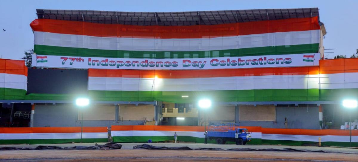 Independence Day 2023 Arrangements at Indira Gandhi Municipal Stadium Photos - Sakshi17