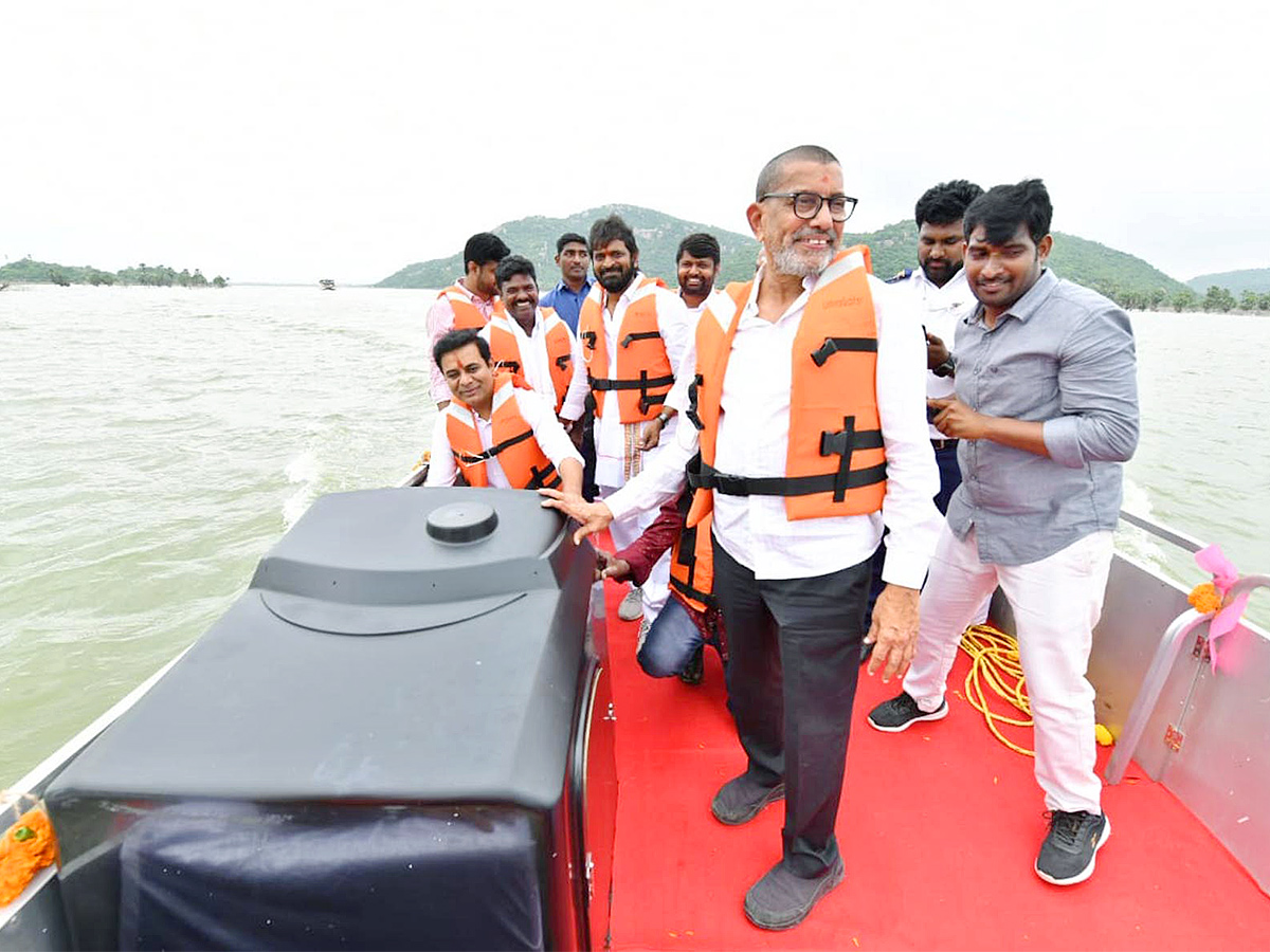 KTR Drives a Boat Launches New Boating Service in Rajanna Sircilla - Sakshi17