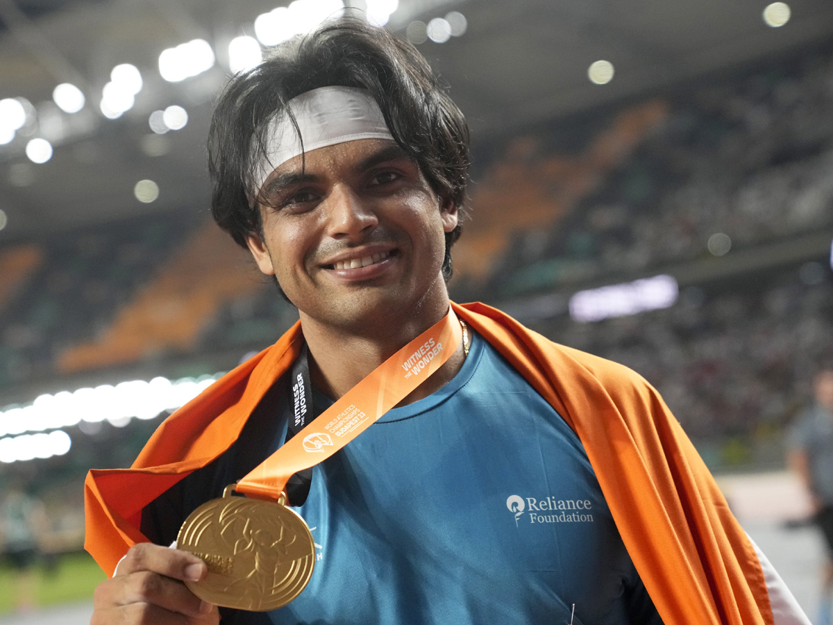 Neeraj Chopra becomes first Indian to win gold at World - Sakshi1