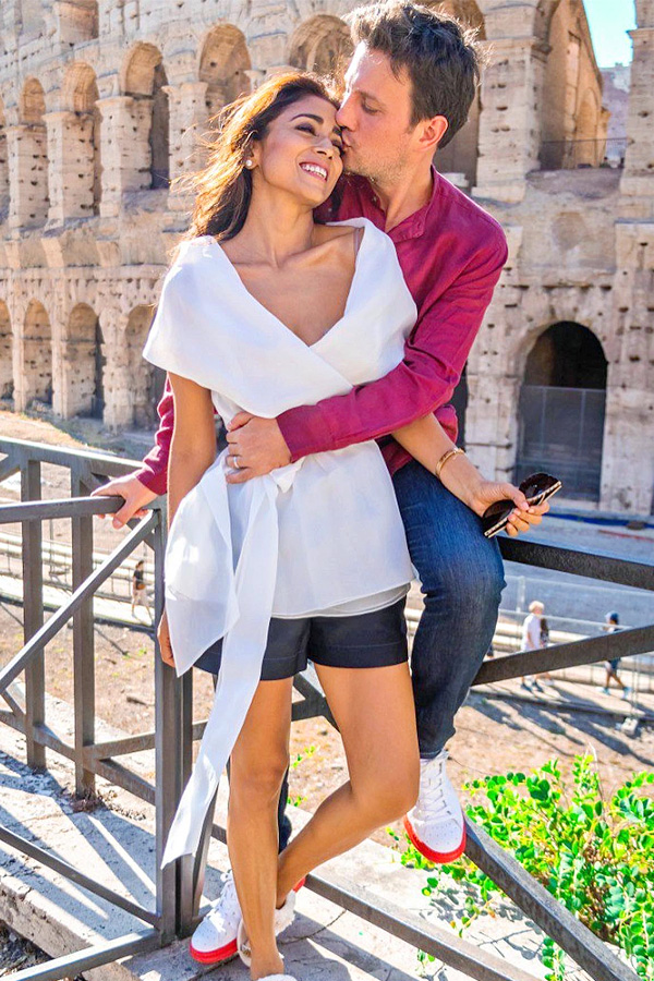 Shriya Saran shares romantic pictures with her husband from Rome Photos - Sakshi2