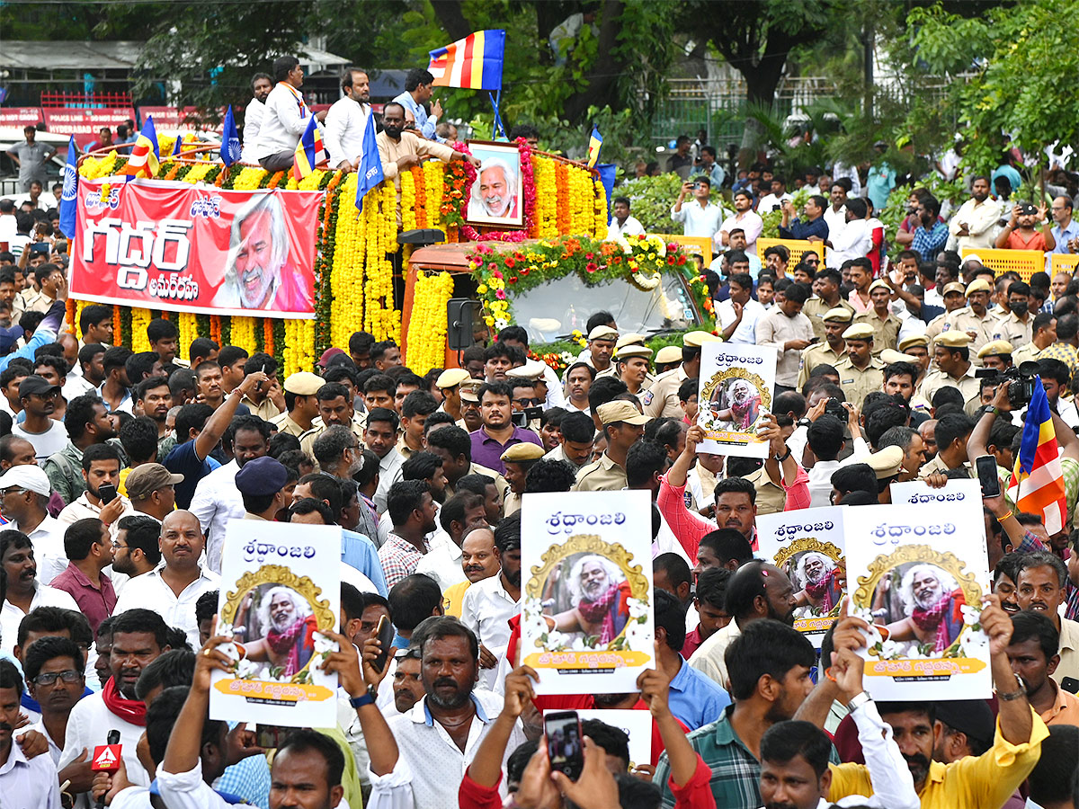 Huge Crowd Participates For Gaddar Final Journey - Sakshi9