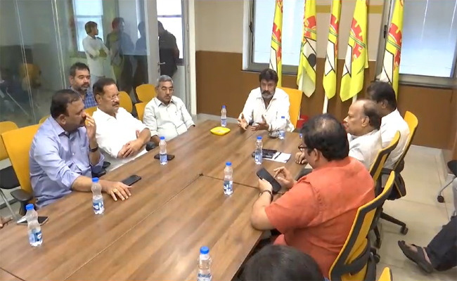 Nandamuri Balakrishna Attend Party Office Meeting In Place Of Chandrababu Photos - Sakshi1