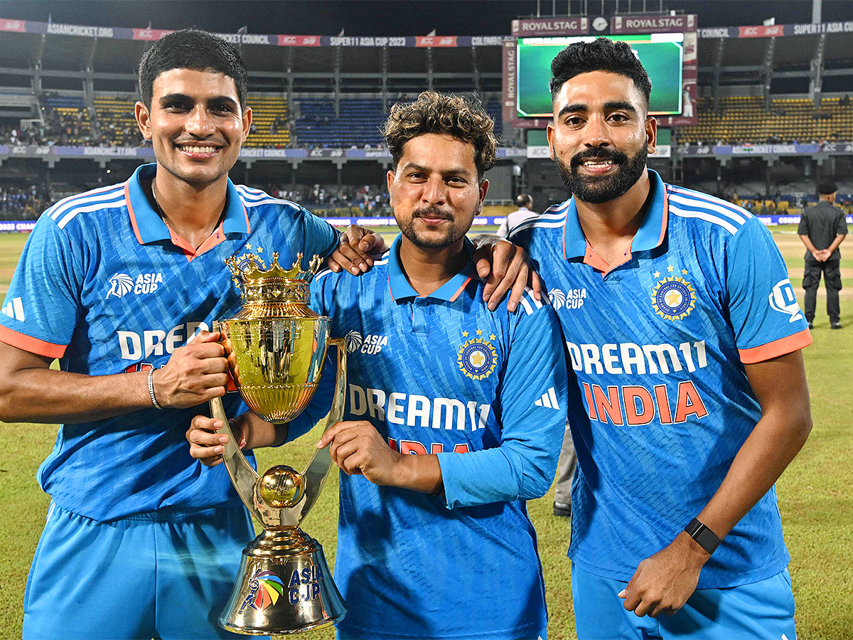 India Celebrate with the trophy after winning the Asia Cup 2023 - Sakshi4