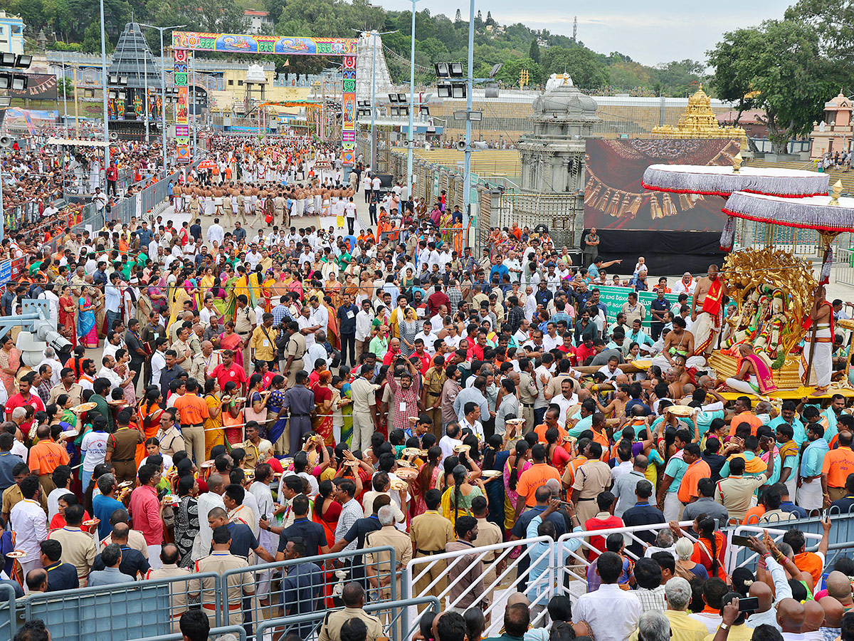 Tirumala Brahmotsavam Malayappa Swami on kalpavriksha vehicle Photos - Sakshi5