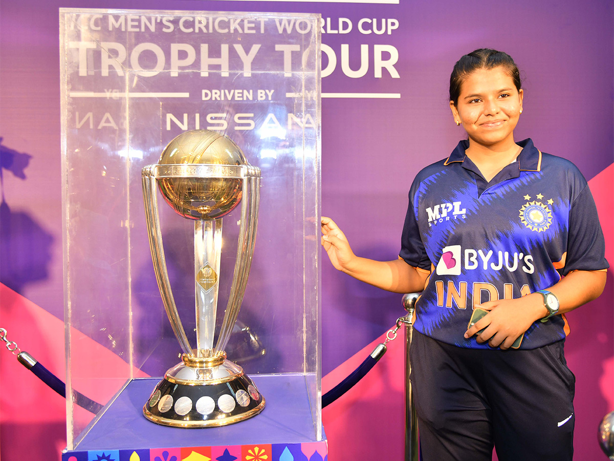 icc world cup 2023 trophy in hyderabad - Sakshi3